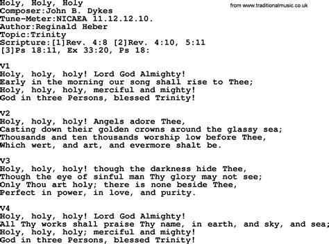 o holy lyrics|hymn holy lyrics.